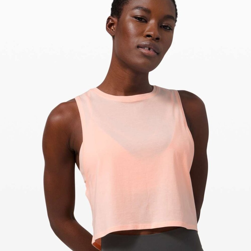 Lululemon Cut Back Crop Tank - Ballet Slipper - Size 6